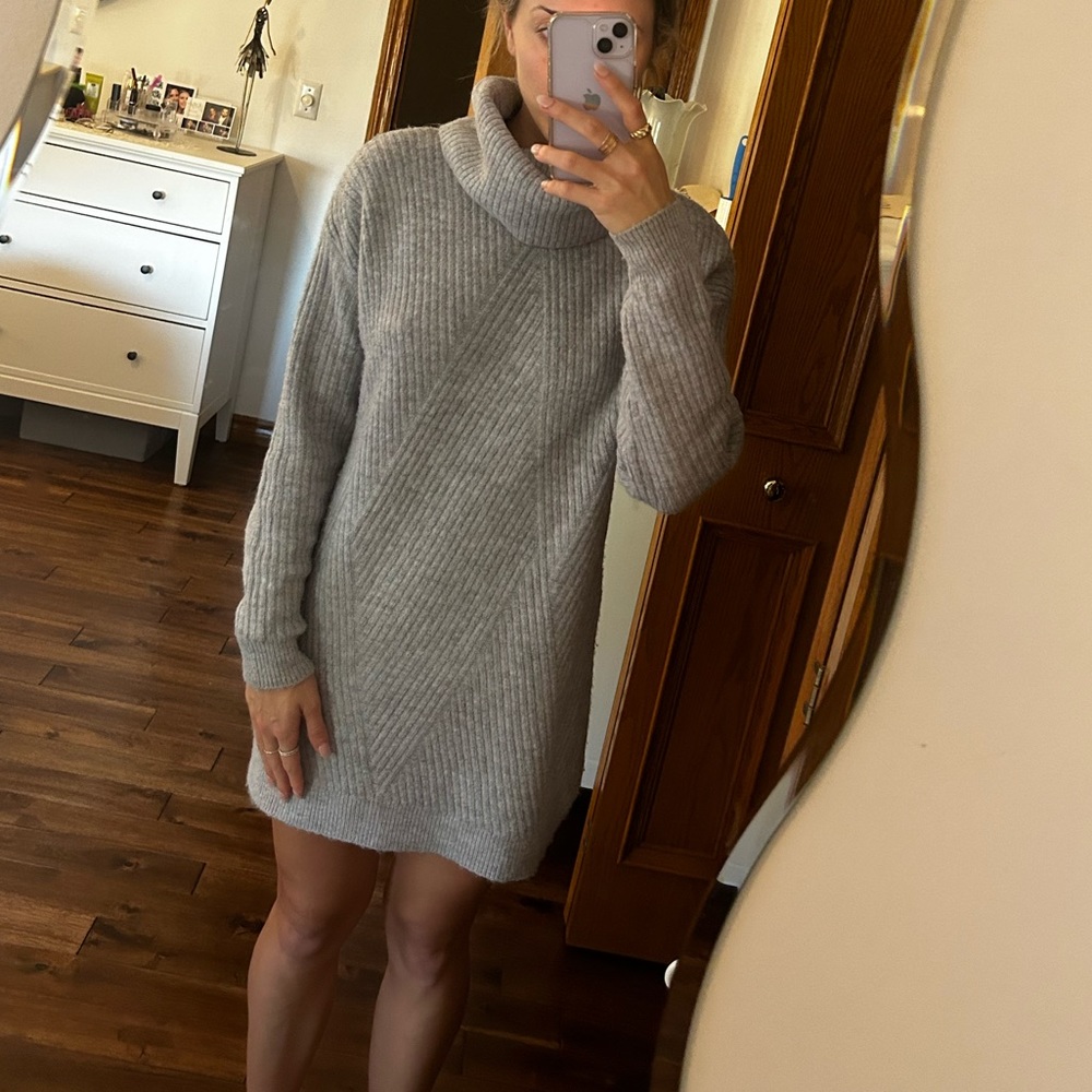 Sweater dress light blue